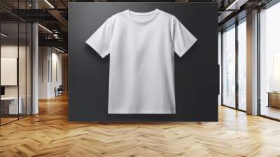 White blank tshirt mockup undershirt clothing apparel. Wall mural