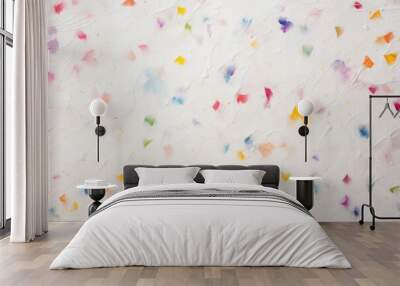 White mulberry paper backgrounds textured confetti. Wall mural