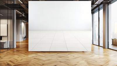 White tiled floor architecture backgrounds flooring.  Image by rawpixel. Wall mural