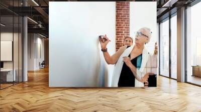 Woman making a presentation Wall mural