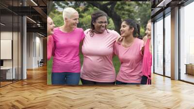 women breast cancer support charity concept Wall mural