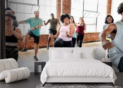 Zumba class at the gym Wall mural