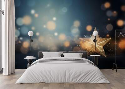 background with a christmas star Wall mural