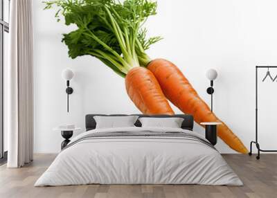 carrots on a white Wall mural