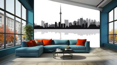 toronto city skyline silhouette background Wall mural