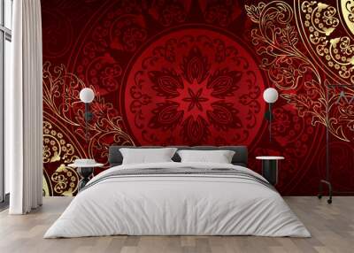 Vintage floral background Wall mural