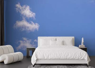 Beautiful blue clear sky background Wall mural