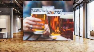 People enjoying the beer together Wall mural