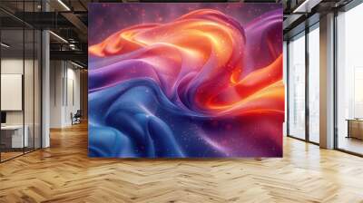 abstract background texture liquid art pattern blue smoke wallpaper purple light design Wall mural