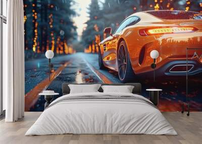 car driving vehicle automobile auto speed transportation road travel street automotive modern fast race luxury Wall mural