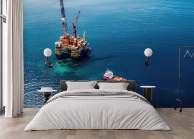 Tanker in the sea with copy space Wall mural