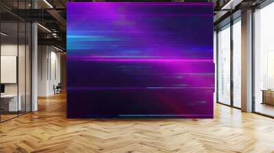 abstract purple green and pink background with interlaced digital distorted motion glitch effect futuristic cyberpunk design retro futurism webpunk rave 80s 90s aesthetic techno neon colors Wall mural