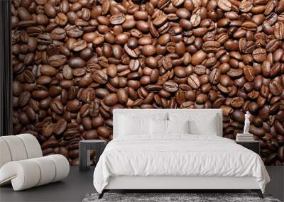 Coffee beans roasted Wall mural