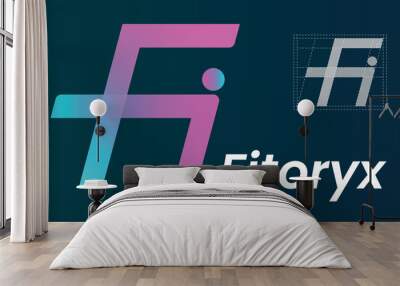 Fitoryx - Fi Company logo design Wall mural