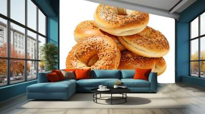 bagels with sesame seeds Wall mural