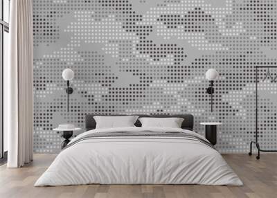 dot camouflage seamless pattern grey Wall mural