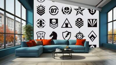 Military symbol icons set 1 Wall mural