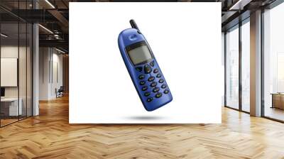 Nokia  6110 Mobile phone from 1997. This is an old vintage and retro mobile phone. A blue cell phone with a black antenna on the top. Wall mural