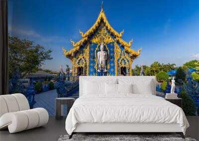 Wat Rong Suea Ten or the Blue Temple is above all its magnificent blue interior at Chiang Rai, Thailand
 Wall mural