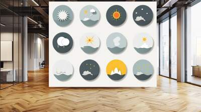 set of weather icons Wall mural