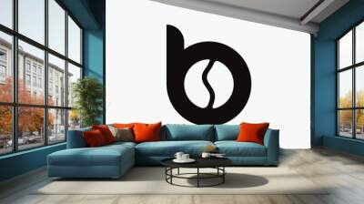 letter b whit coffee bean Wall mural