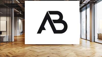 modern letter ab logo design vector Wall mural