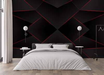 black and red background Wall mural