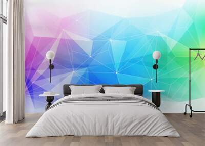 Colorful abstract crystal background. Wall mural