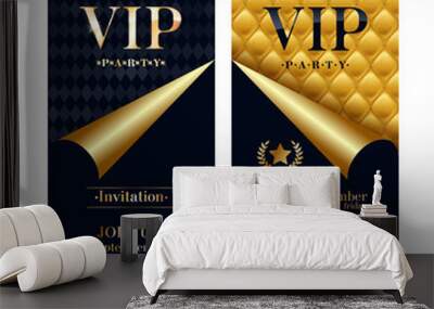 VIP invitation card premium design templates set. Wall mural