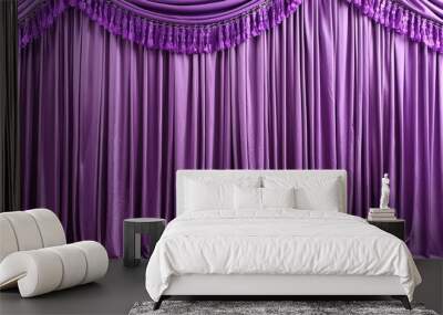 fabric purple curtain background Wall mural