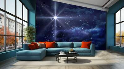 blue starry night Wall mural