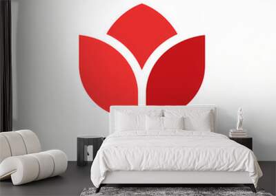 Red Rose Logo  Wall mural