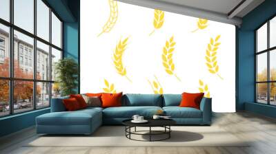 Wheat grains set. A set of icons ready to use in your design. Vector icons can be used on different backgrounds. EPS10. Wall mural