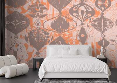 seamless pattern with flowers Wall mural