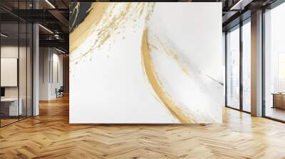 Abstract White, Gold and Gray art Oil painting style. Hand drawn by dry brush of paint background texture Wall mural