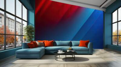 Blurred Red blue and teal texture Dark gradient background Wall mural