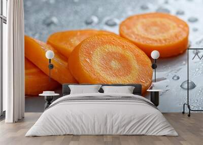 Carrots sliced and fresh Wall mural