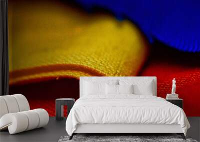 Colored fabric in primary colors Wall mural