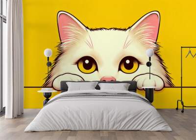 digital illustration of cat. Wall mural