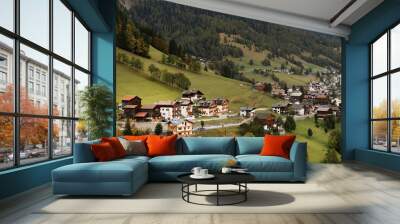 Autumn alpine landscape in the Dolomites, Italy, Europe Wall mural