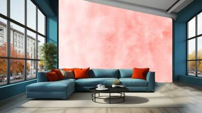 Living Coral watercolor illustration on white paper texture Wall mural