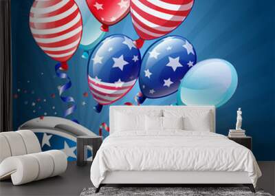 Independence Day Card Wall mural