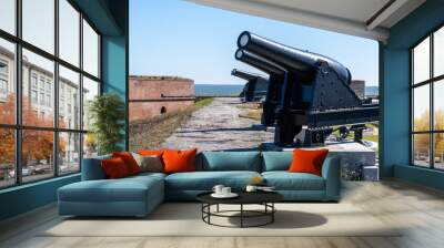 Cannon inside Fort Clinch. Wall mural