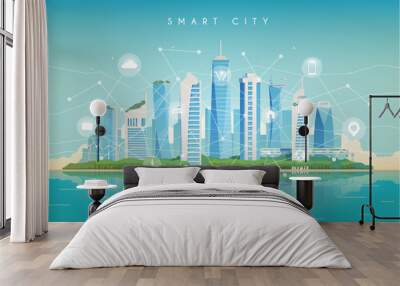 Smart city Wall mural