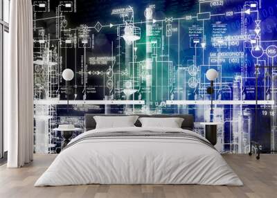 Engineering industrial designing Wall mural