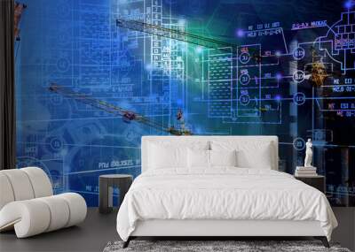 industrial construction technology.engineering background Wall mural