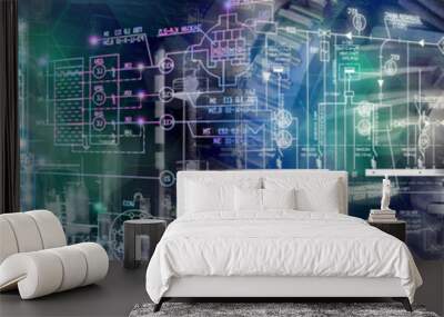 industrial technology conceptual background Wall mural