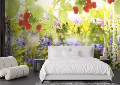 Summer nature background Wall mural