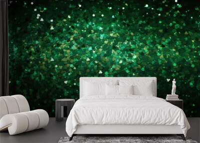 Abstract glitter green background Wall mural