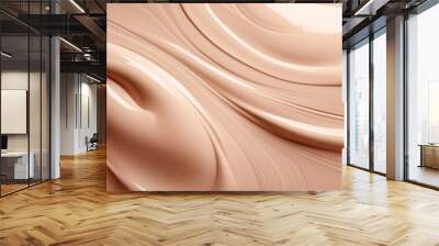 Cosmetic smears of creamy texture on a beige background Wall mural